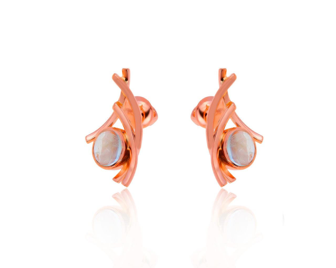 Женственные золотые серьги с аквамаринами 1.19ct 160120/9