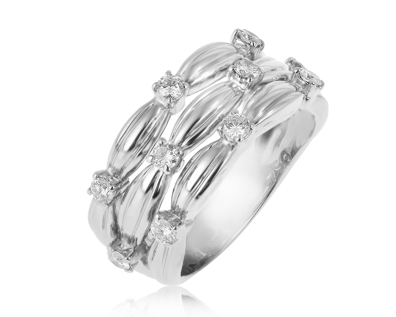 Оригинальное золотое кольцо с бриллиантами 0.50ct Tiffany&Co