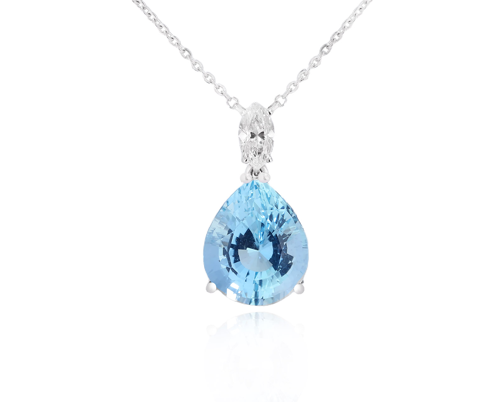 Золотое колье с аквамарином 2.95ct Evgeny Matveev 050525/Б105 Золотое колье с аквамарином 2.95ct Evgeny Matveev 050525/Б105