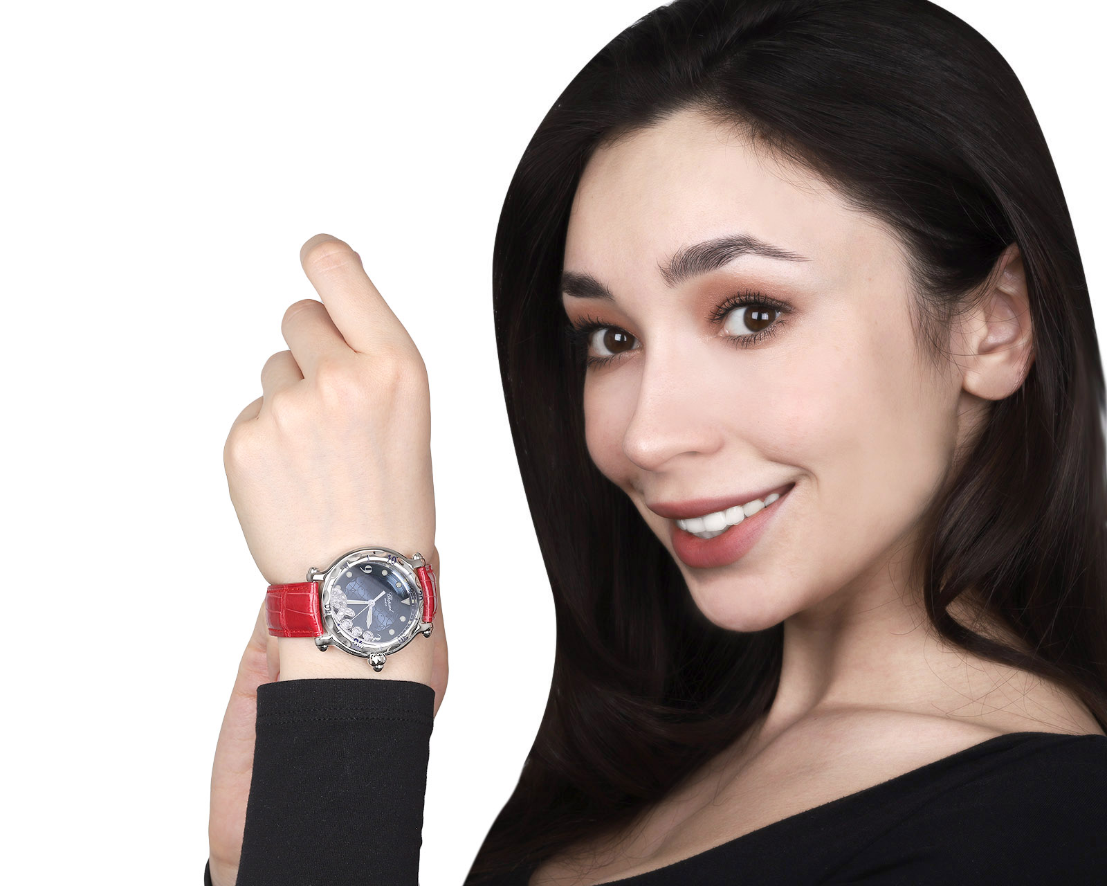 Оригинальные стальные часы Chopard Happy Sport Fish