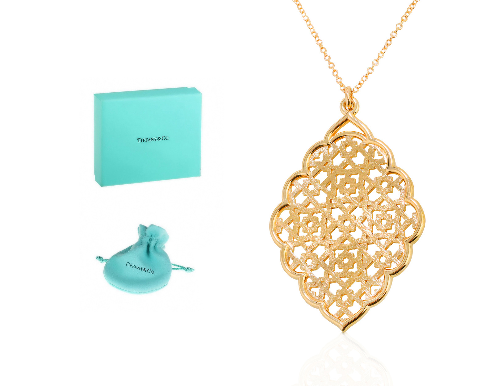 Оригинальный золотой кулон Tiffany&Co Paloma Picasso Marrakesh