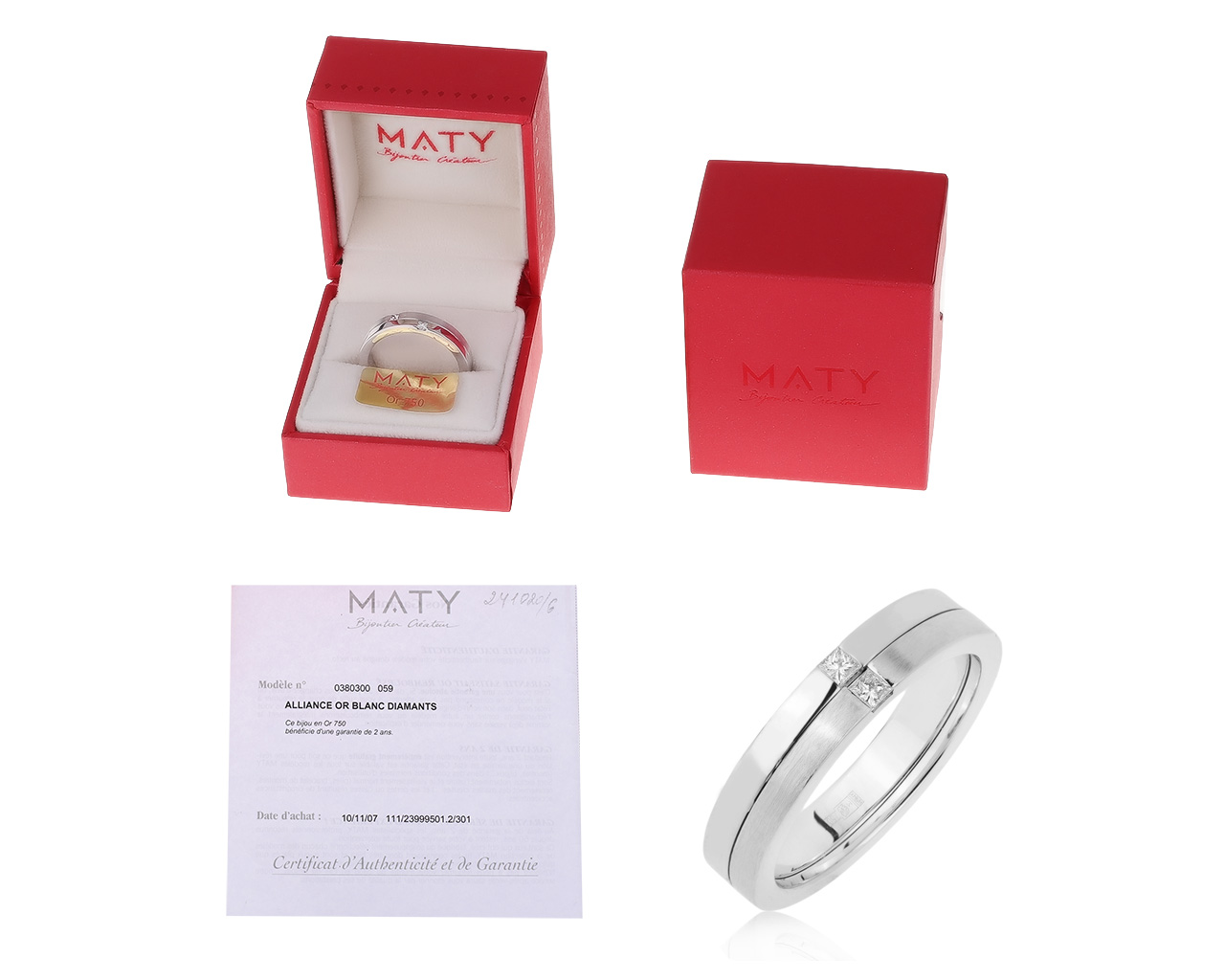 Оригинальное золотое кольцо с бриллиантами 0.08ct Maty