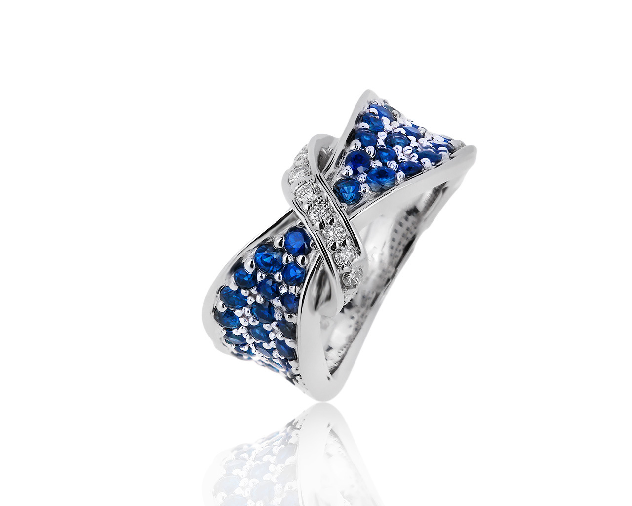 Изумительное золотое кольцо с сапфирами 1.51ct 071119/6