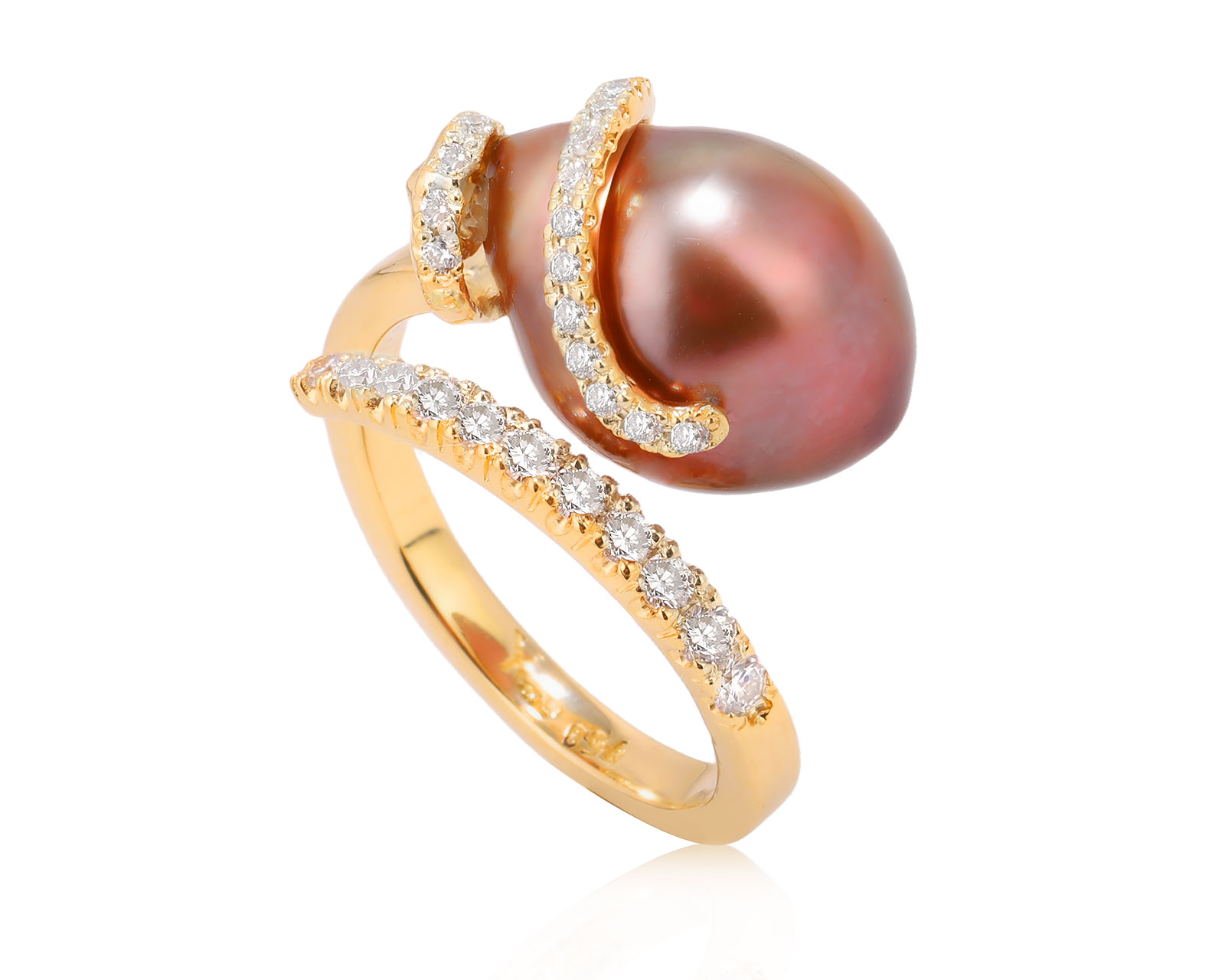 Оригинальное золотое кольцо с бриллиантами 0.25ct Yvel 031025/3