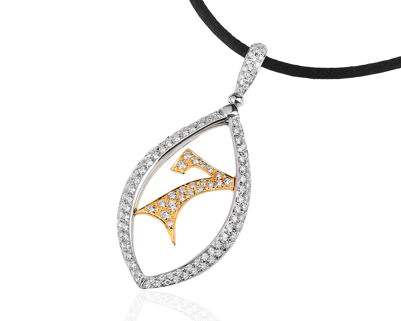 Престижный золотой кулон с бриллиантами 1.20ct Franck Muller 180418/2