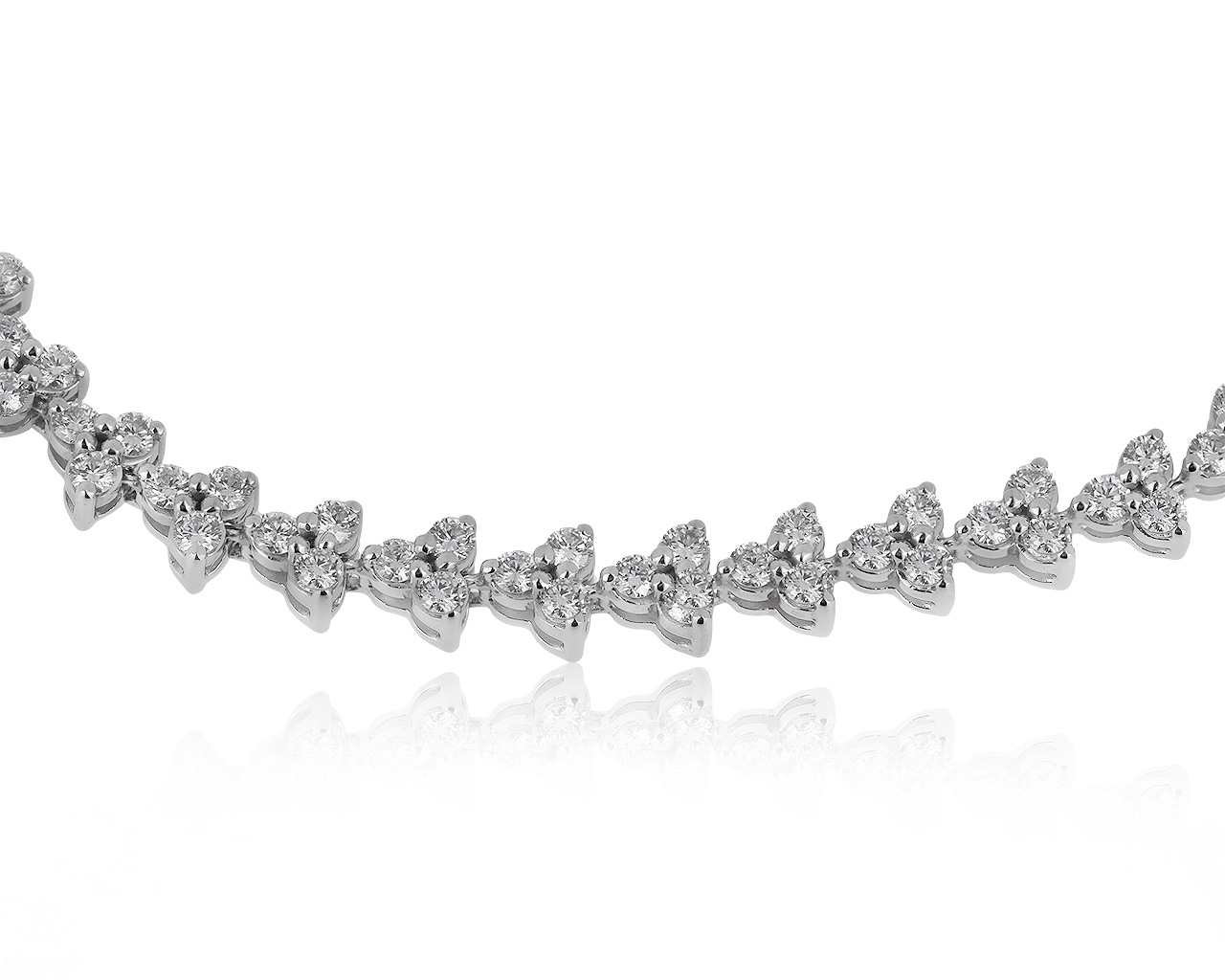 Оригинальный золотой браслет с бриллиантами 3.50ct Смоленские бриллианты