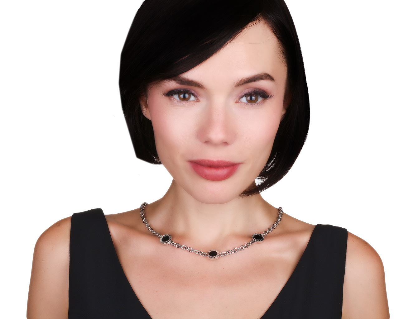 Оригинальное золотое колье с ониксом Bvlgari