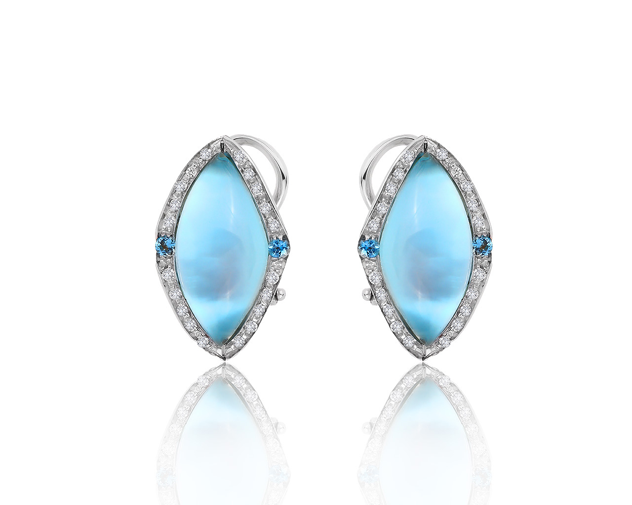 Итальянские золотые серьги с бриллиантами 0.20ct 190819/2