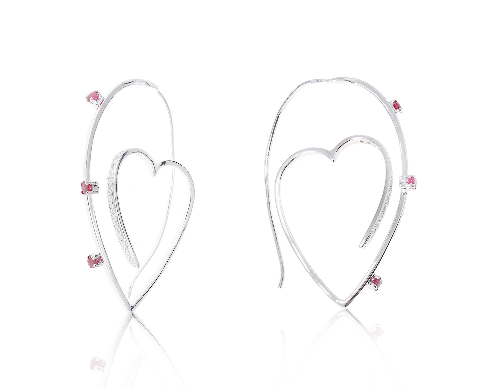 Романтичные золотые серьги с рубинами 0.36ct 180423/4