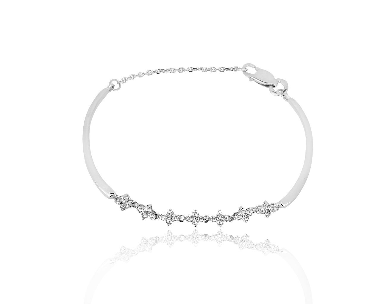 Притягательный золотой браслет с бриллиантами 0.70ct 010819/26