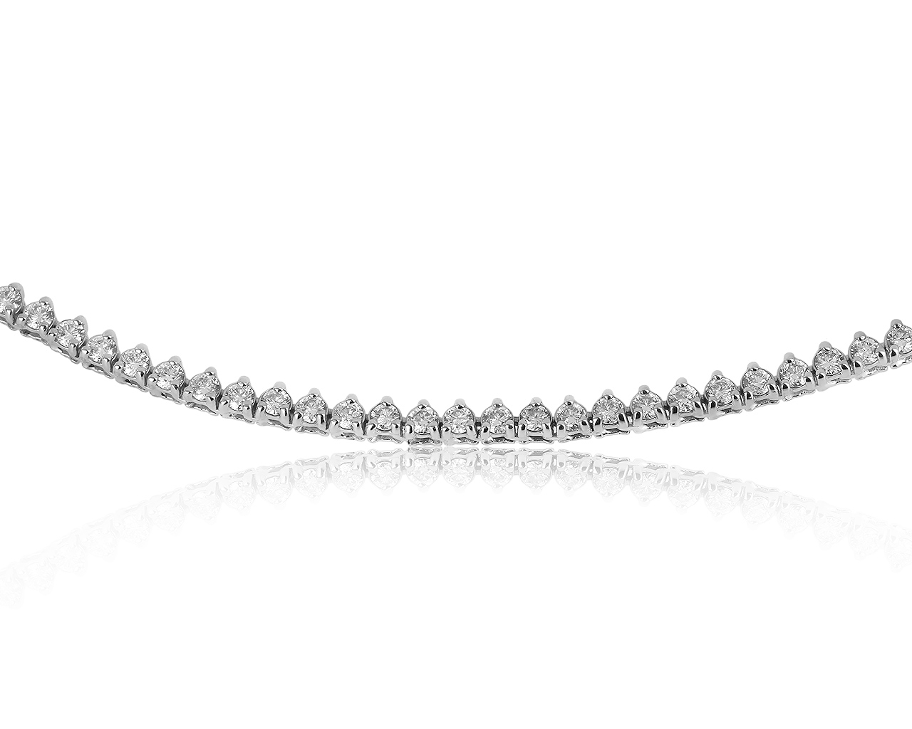 Лаконичное золотое колье с бриллиантами 2.15ct