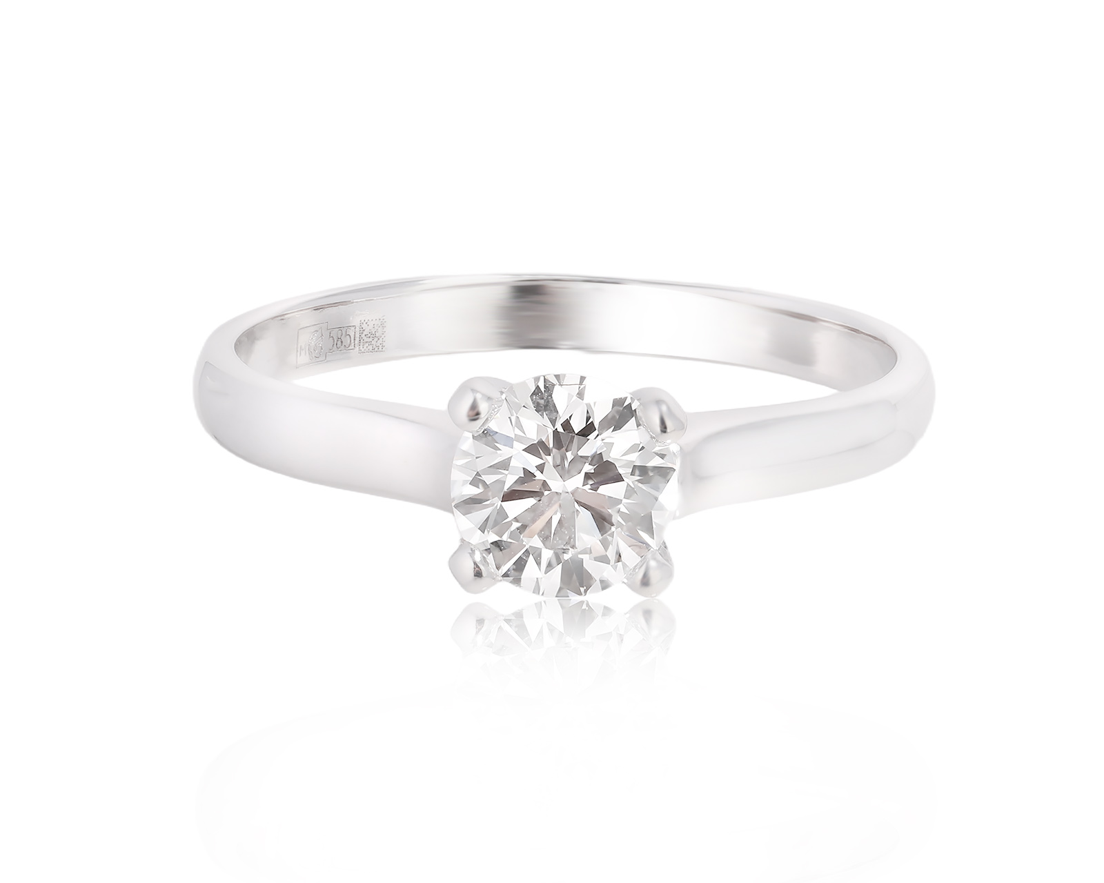 Оригинальное золотое кольцо с бриллиантом 0.77ct МЮЗ 200125/4 Оригинальное золотое кольцо с бриллиантом 0.77ct МЮЗ 200125/4