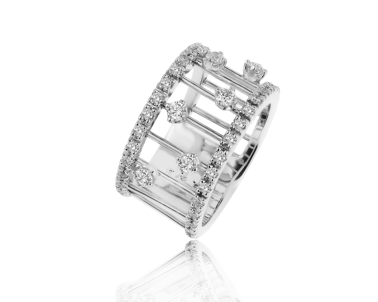 Оригинальное золотое кольцо с бриллиантами 0.92ct Guerci Pallavidini 150419/4