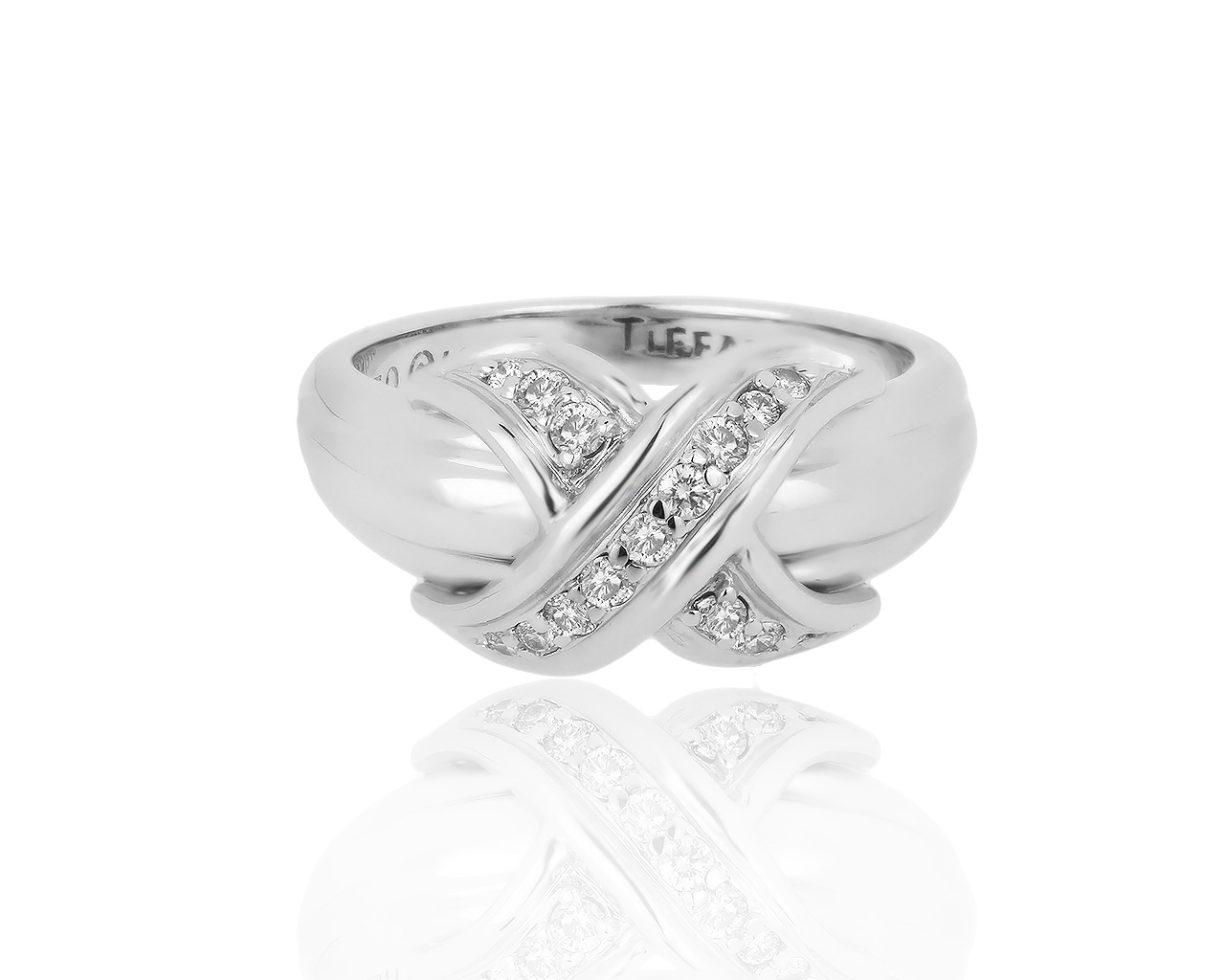 Оригинальное золотое кольцо с бриллиантами 0.15ct Tiffany&Co 171019/3