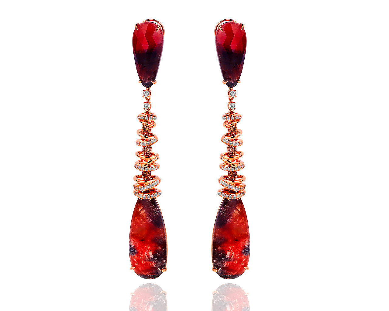 Золотые серьги с сапфирами и бриллиантами Giovanni Ferraris 170119/6