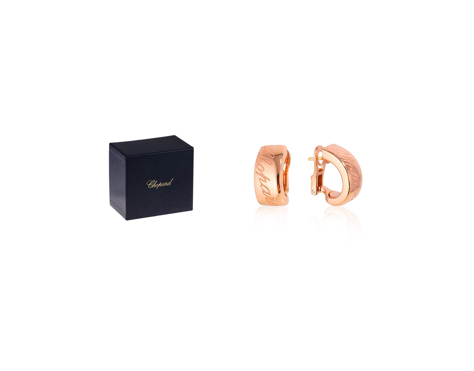 Оригинальные золотые серьги Chopard Chopadissimo