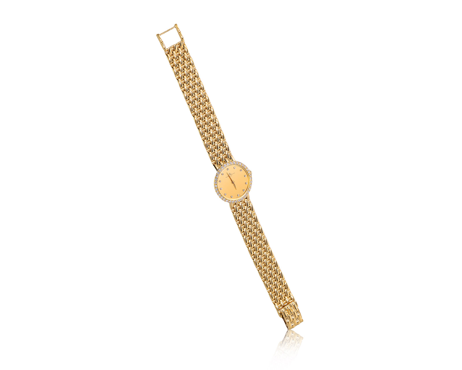 Оригинальные золотые часы с бриллиантами 0.60ct Baume & Mercier