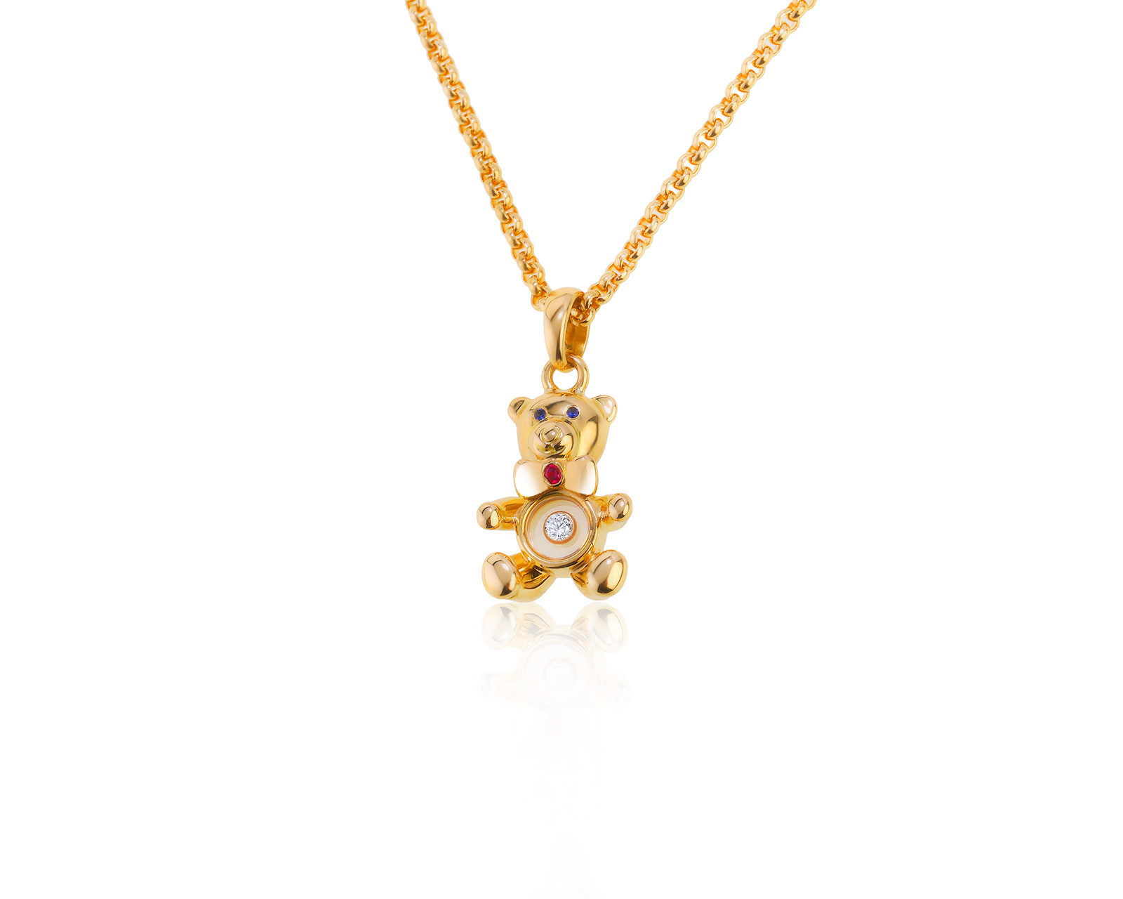 Оригинальный золотой кулон Chopard Happy Diamond Bear 200522/13