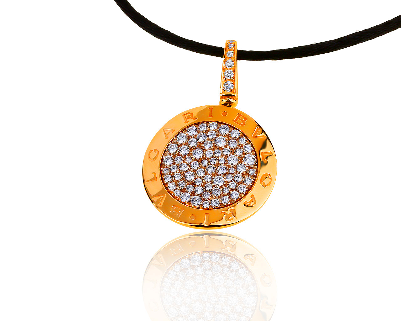 Оригинальный золотой кулон с бриллиантами 1.15ct Bvlgari 260118/10