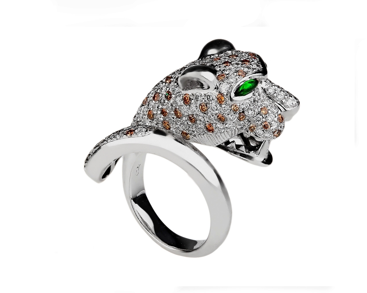 Роскошное золотое кольцо с бриллиантами 3.46ct 070218/14