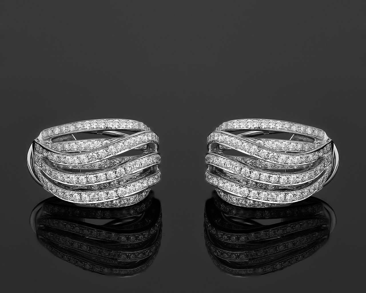 Изящные золотые серьги с бриллиантами 2.55ct 230318/14