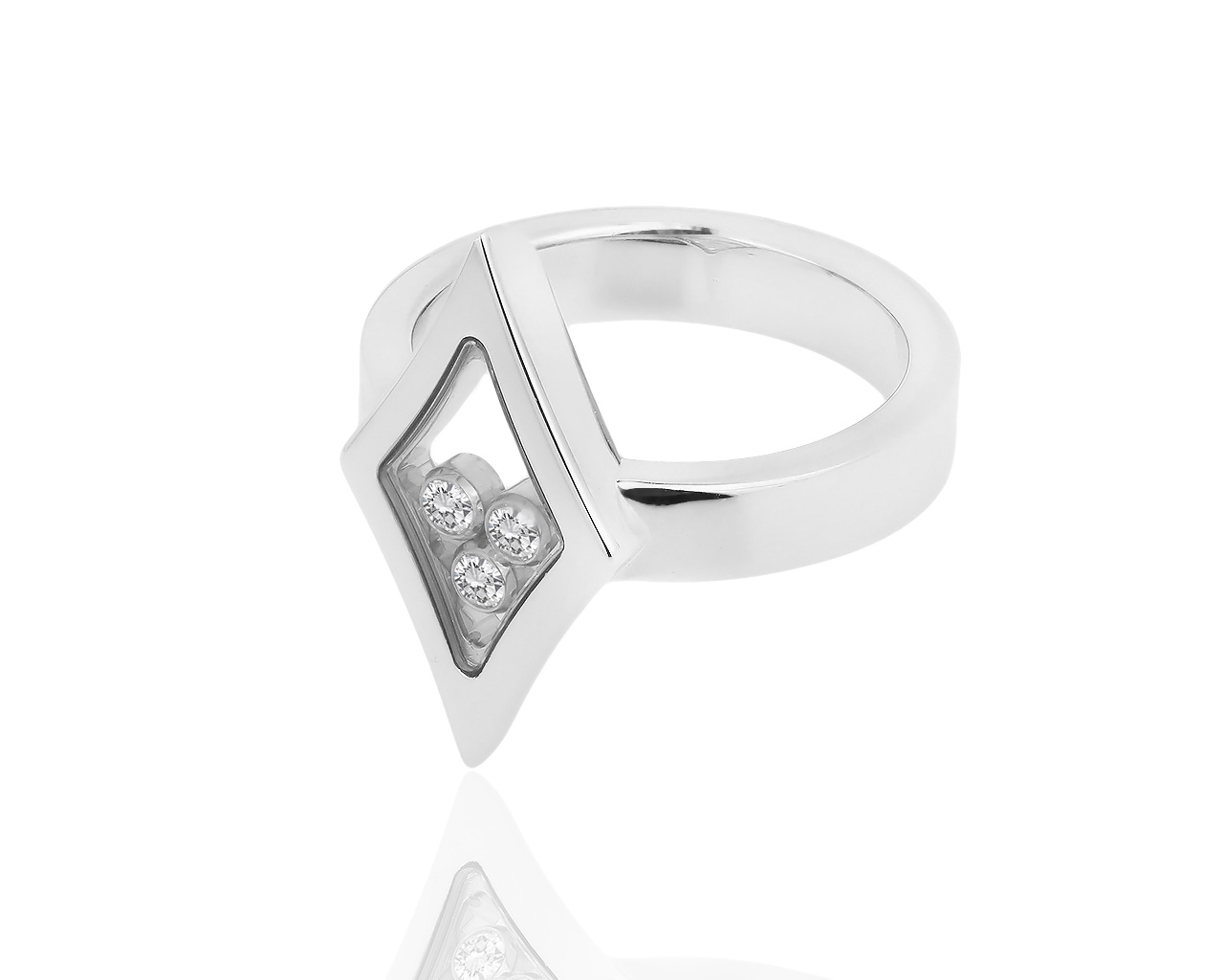 Золотое кольцо с бриллиантами 0.15ct Chopard Happy Diamonds 291018/1
