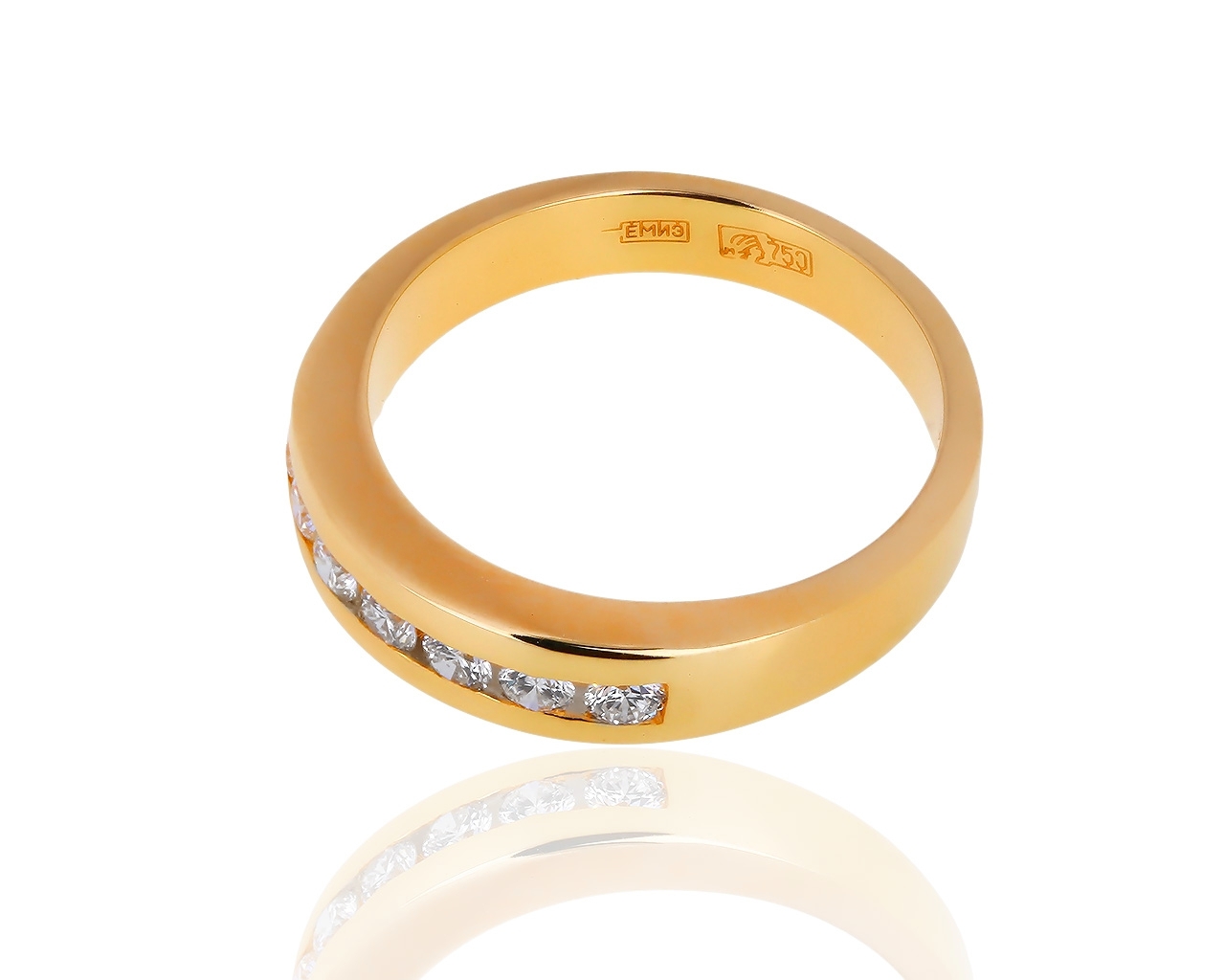 Золотое кольцо-дорожка с бриллиантами 0.30ct