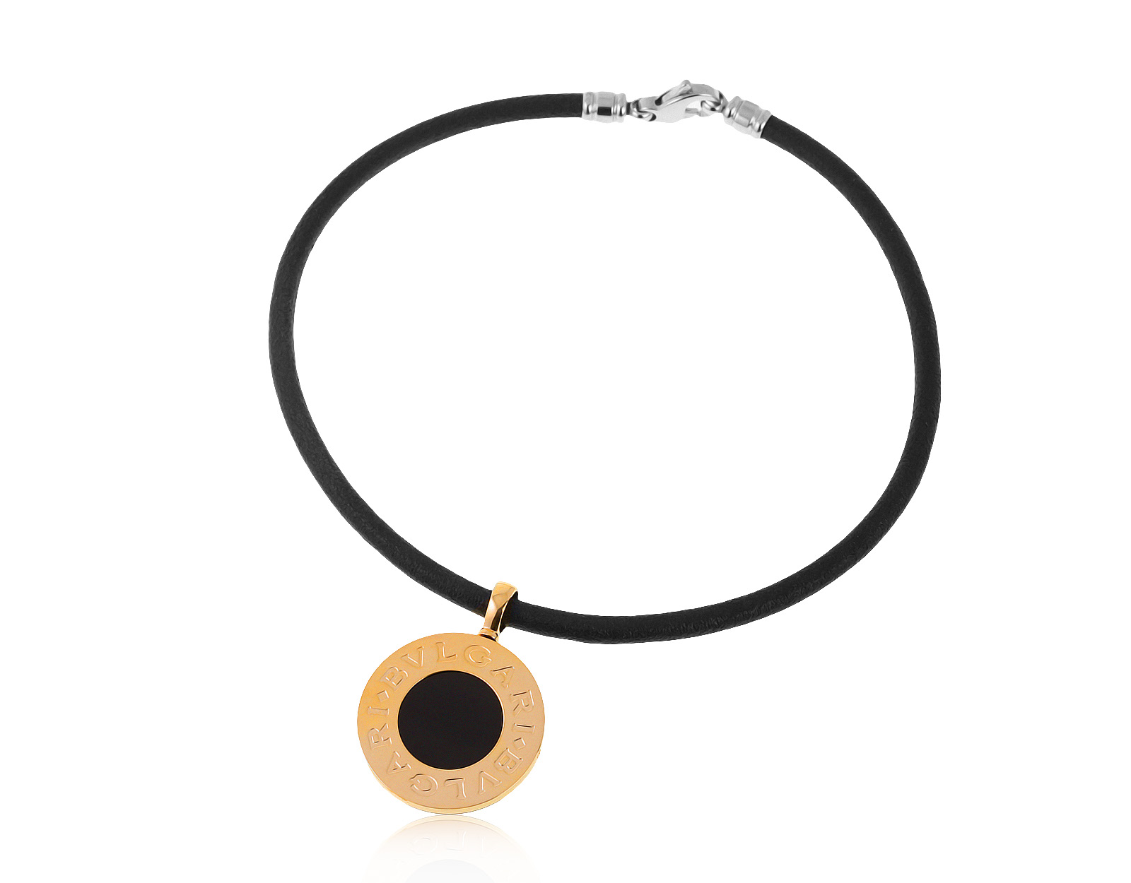 Оригинальный золотой кулон с ониксом Bvlgari