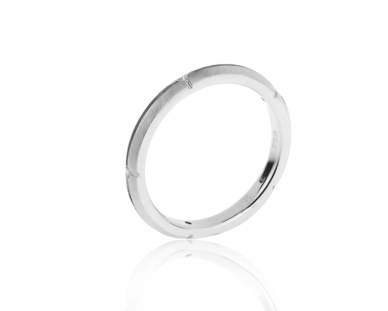 Оригинальное золотое кольцо с бриллиантами 0.05ct Tiffany&Co