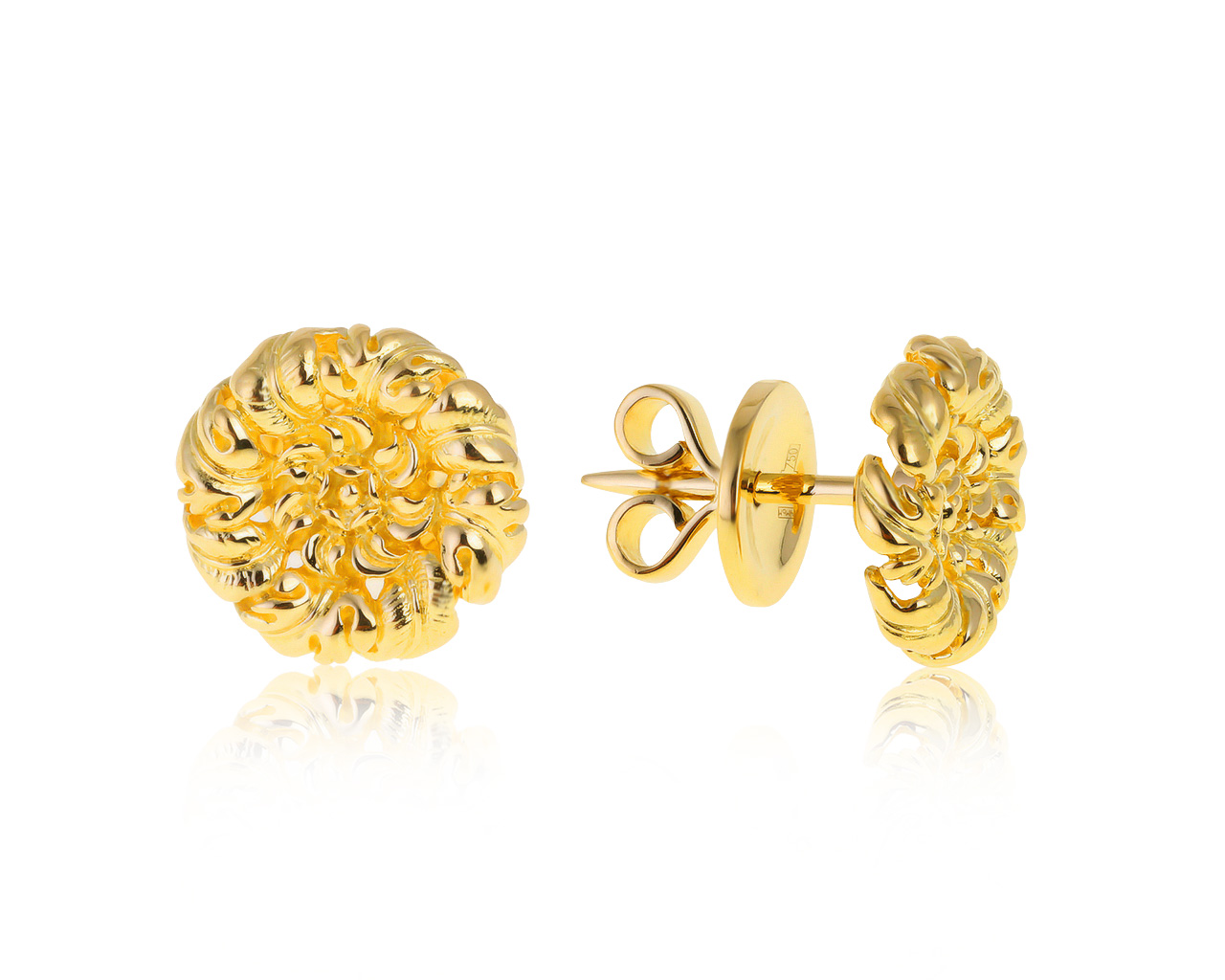 Модные золотые серьги 020521/4