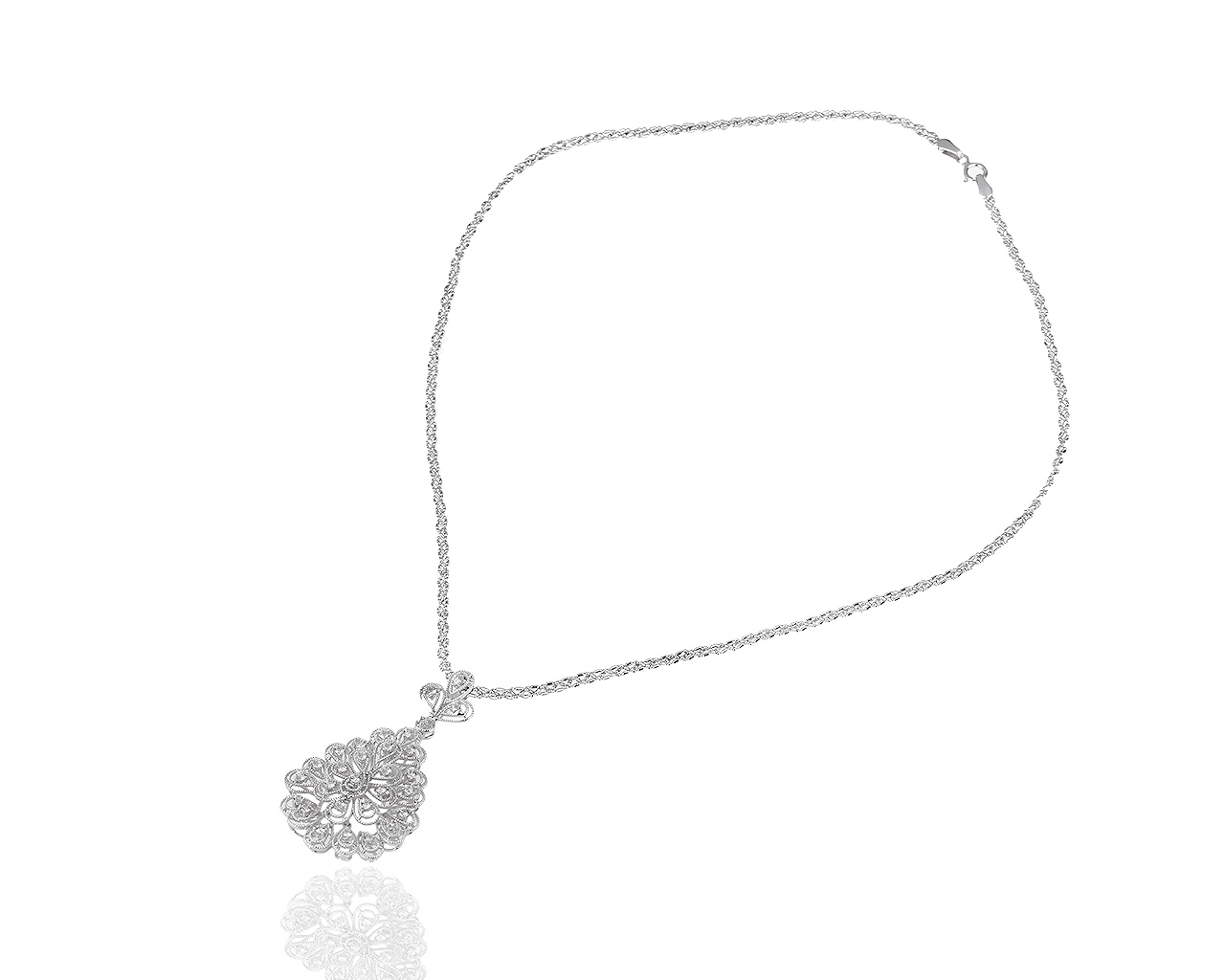 Изящная золотая подвеска с бриллиантами 0.72ct Somoro