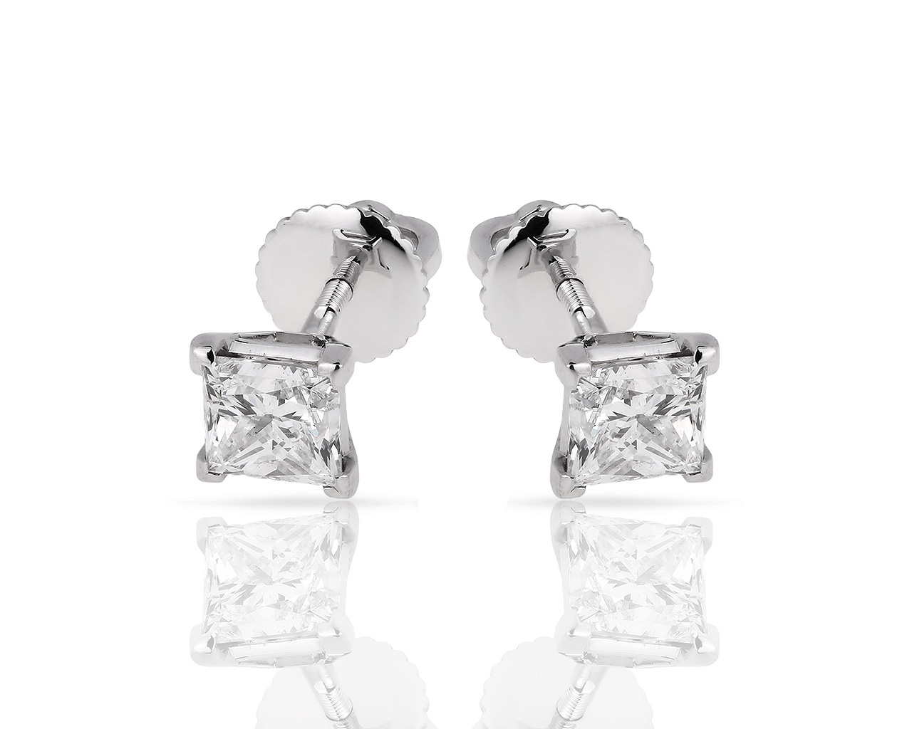 Шикарные золотые серьги с бриллиантами 2.27ct Сертификат МГУ 190518/1