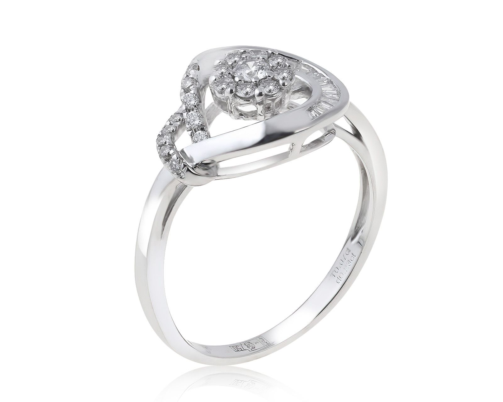 Изящное золотое кольцо с бриллиантами 0.30ct 060721/7