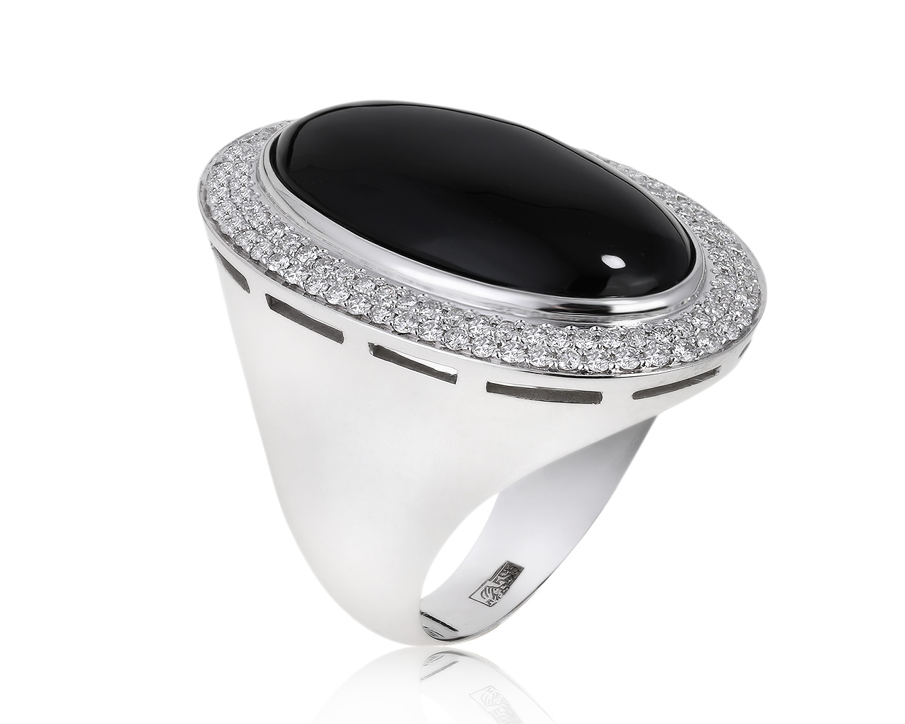 Притягательное золотое кольцо с ониксом 6.40ct 030321/8