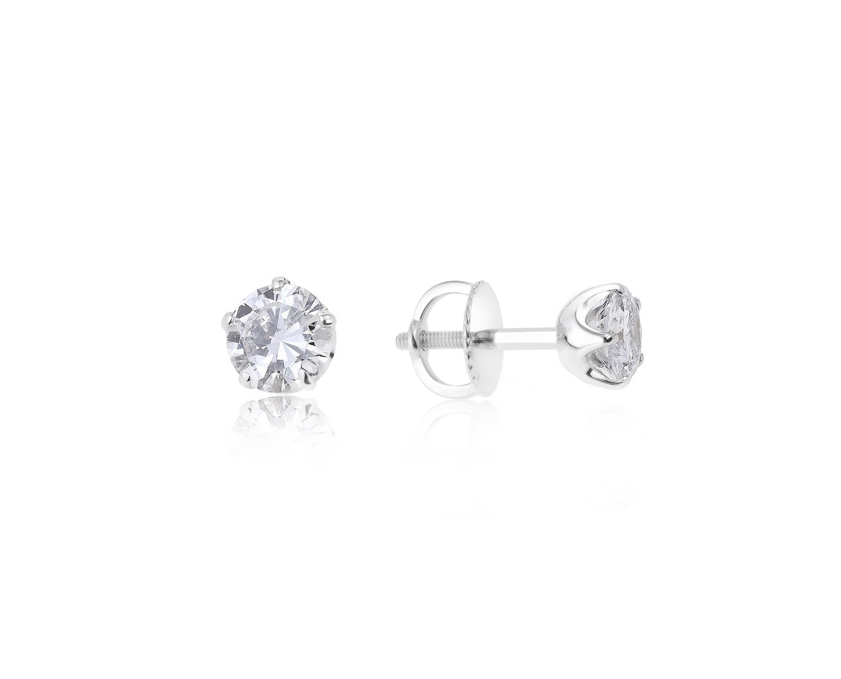 Прелестные золотые серьги с бриллиантами 1.17ct 130721/26-4