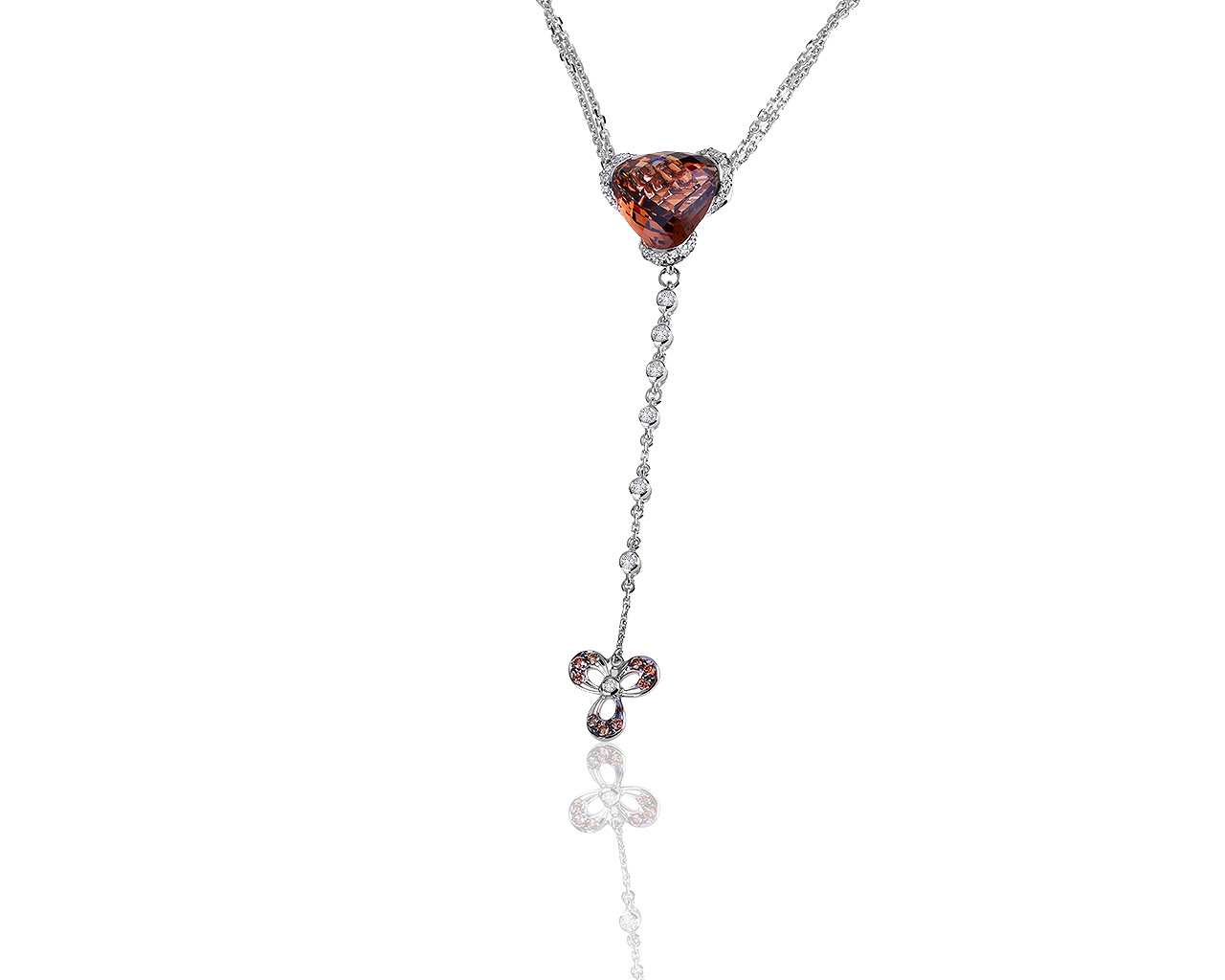 Изящный золотой кулон с бриллиантами 0.90ct 050819/11