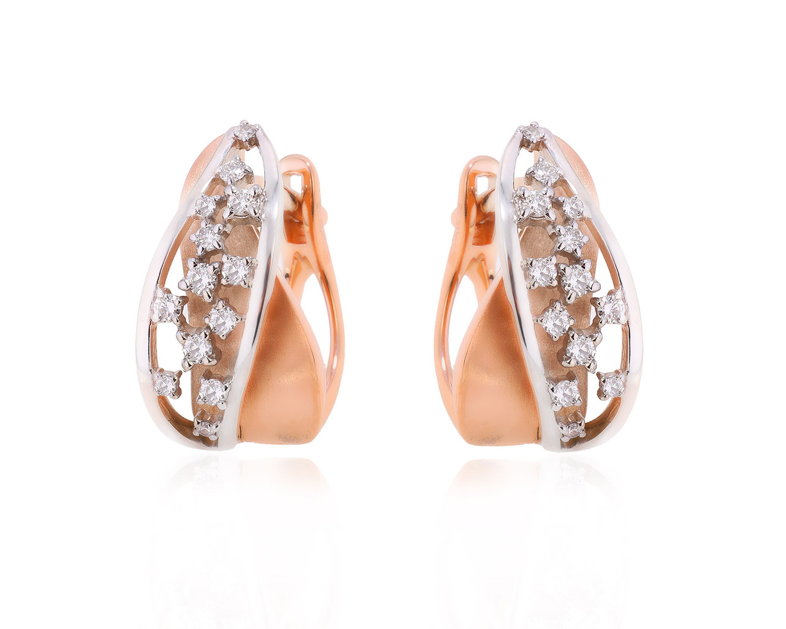 Золотые серьги с бриллиантами 0.28ct 021124/7