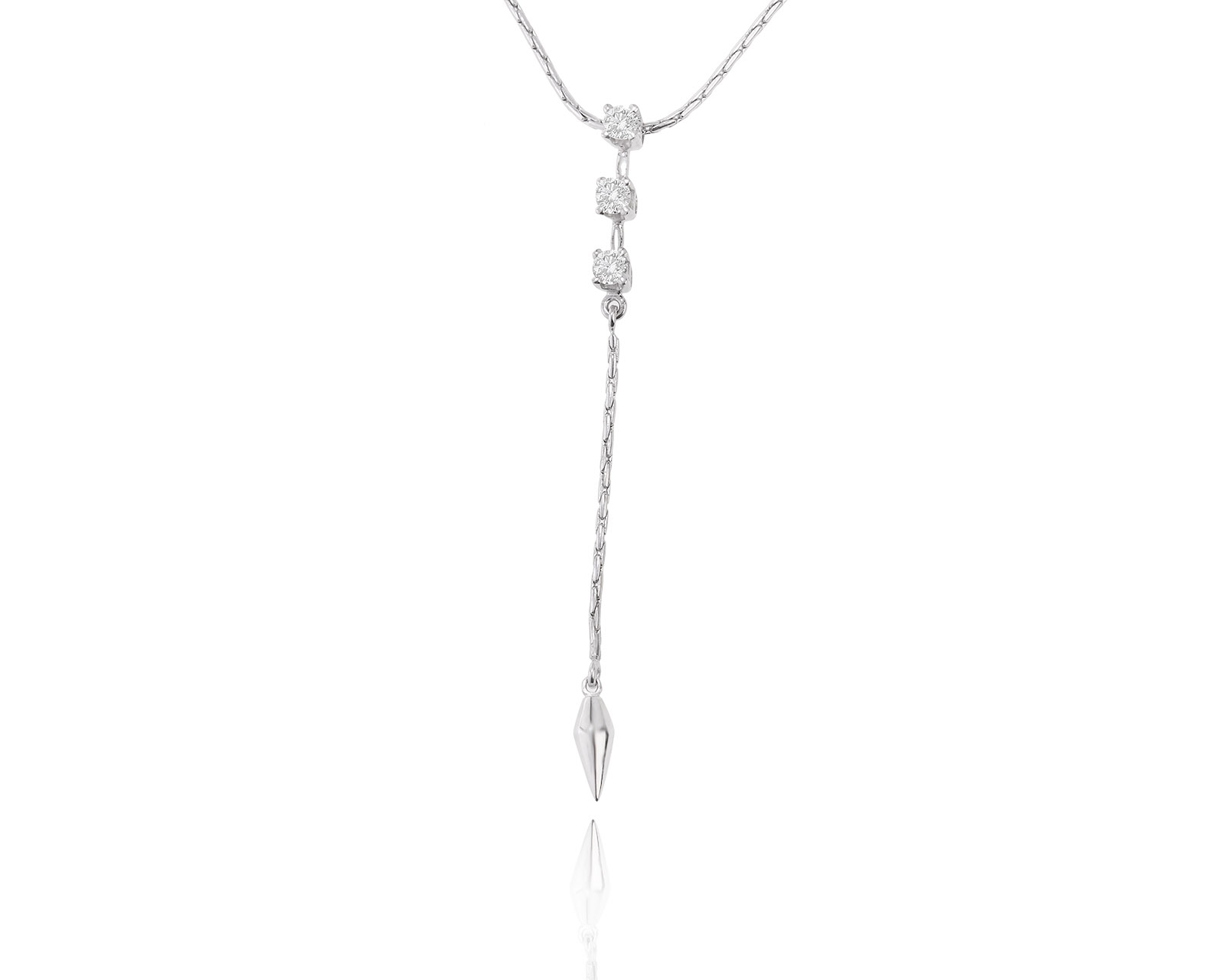 Золотое колье с бриллиантами 0.33ct 080823/24