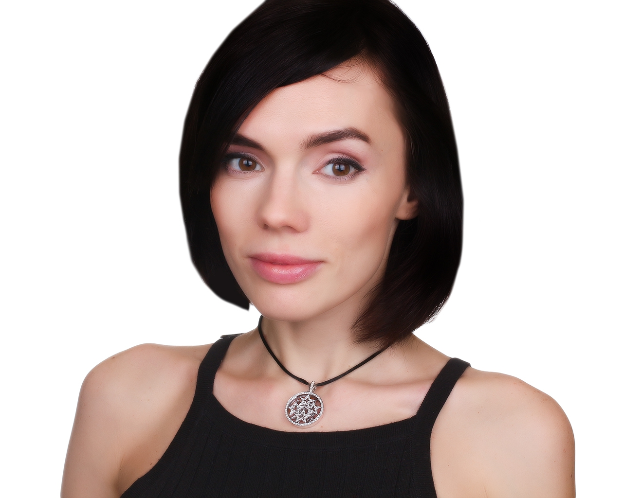 Превосходный золотой кулон с бриллиантами 0.97ct