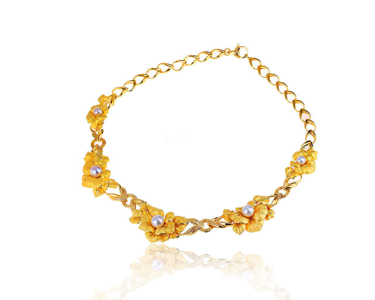 Оригинальное золотое колье с бриллиантами 0.40ct Annamaria Cammilli