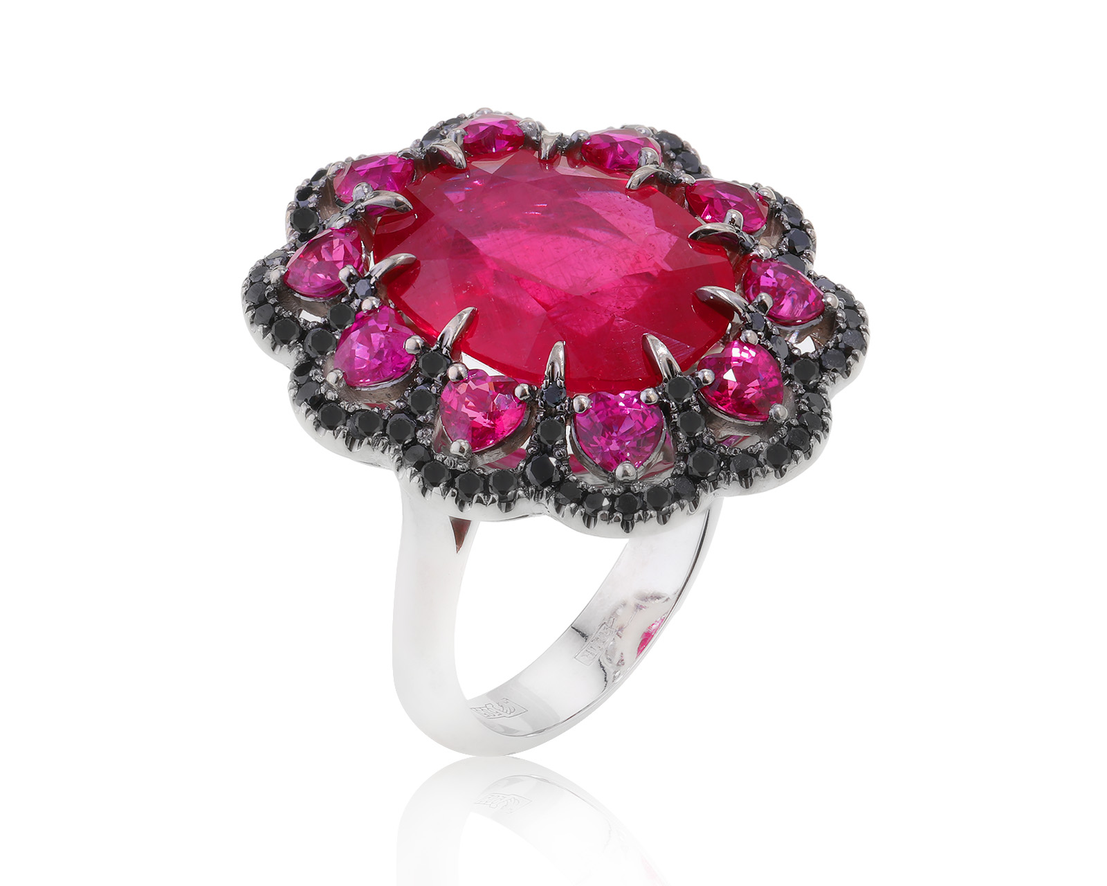 Оригинальное золотое кольцо с рубинами 14.85ct Пётр Привалов 140224/1