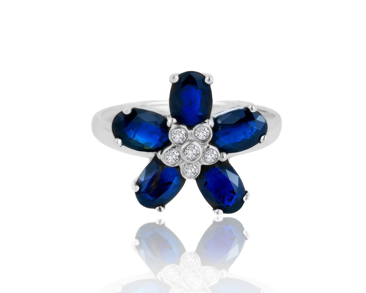 Модное золотое кольцо с бриллиантами 0.10ct 100419/2