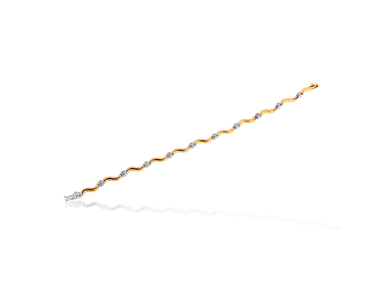 Престижный золотой браслет с бриллиантами 0.30ct 150719/9