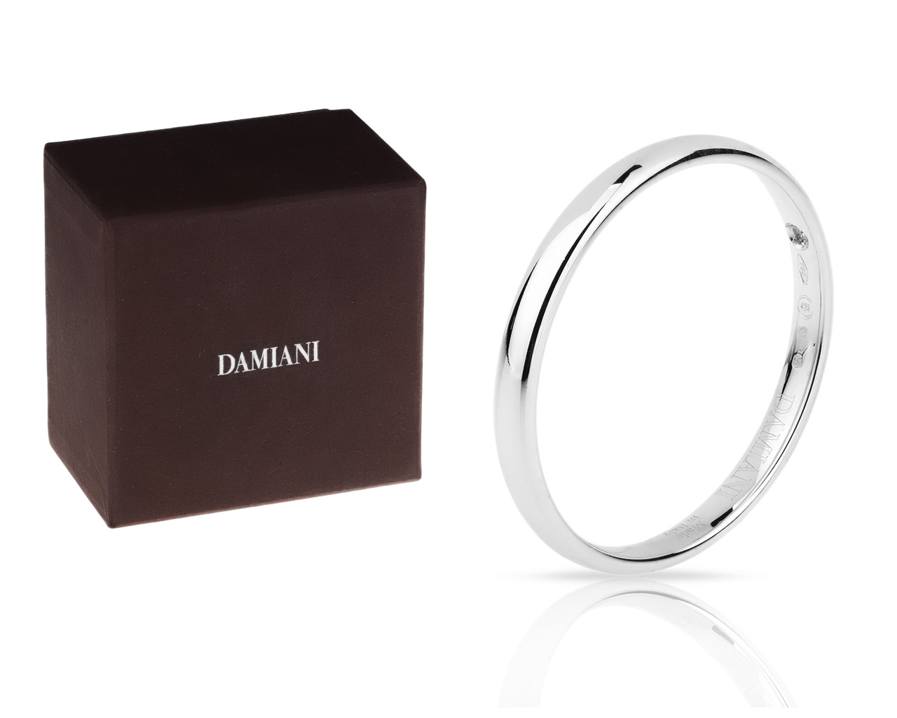 Стильное золотое кольцо с бриллиантом Damiani