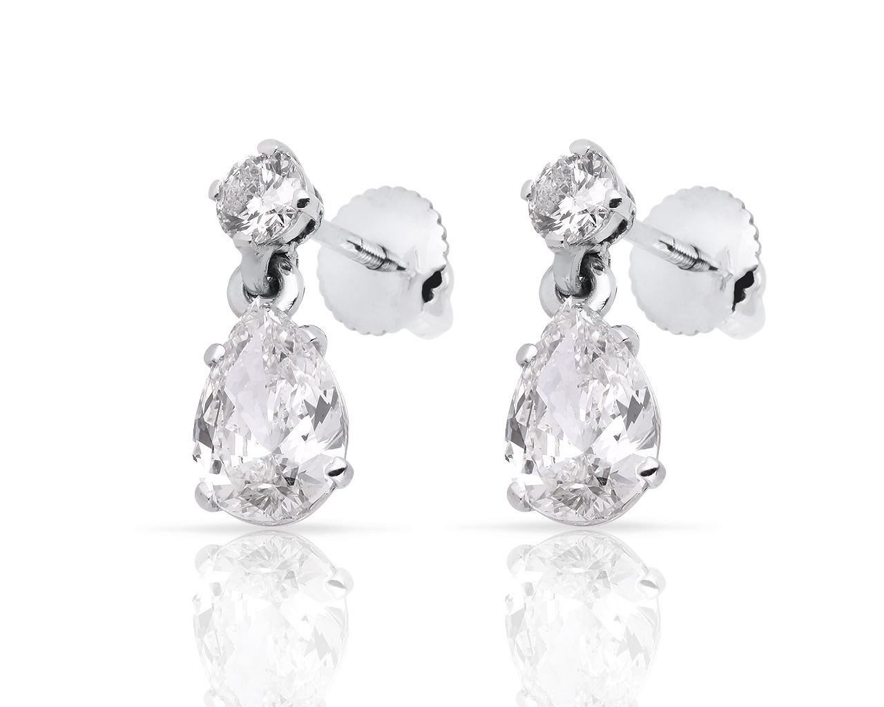 Шикарные золотые серьги с бриллиантами 4.65ct 150418/2