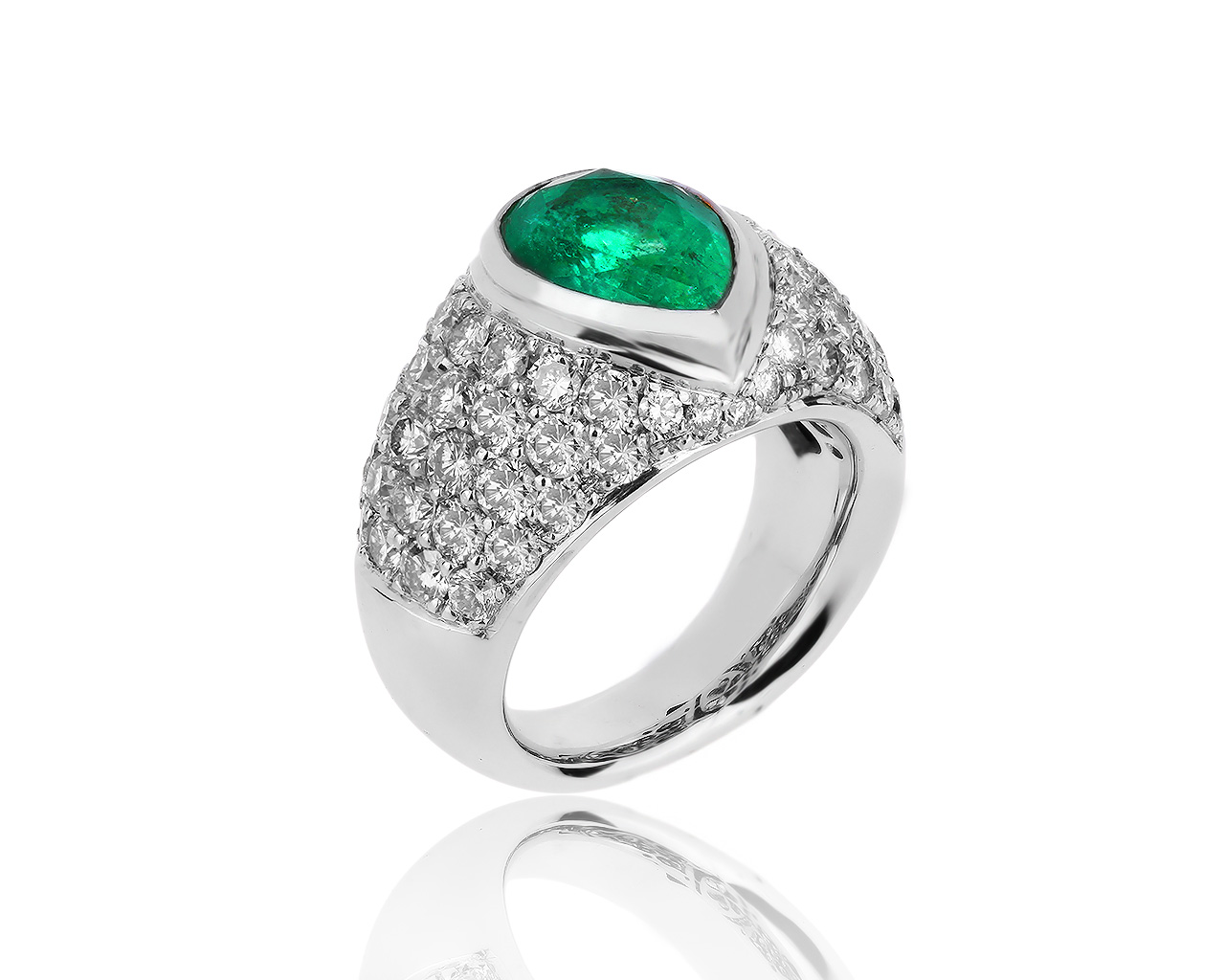 Потрясающее золотое кольцо с изумрудом 6.17ct 080619/6