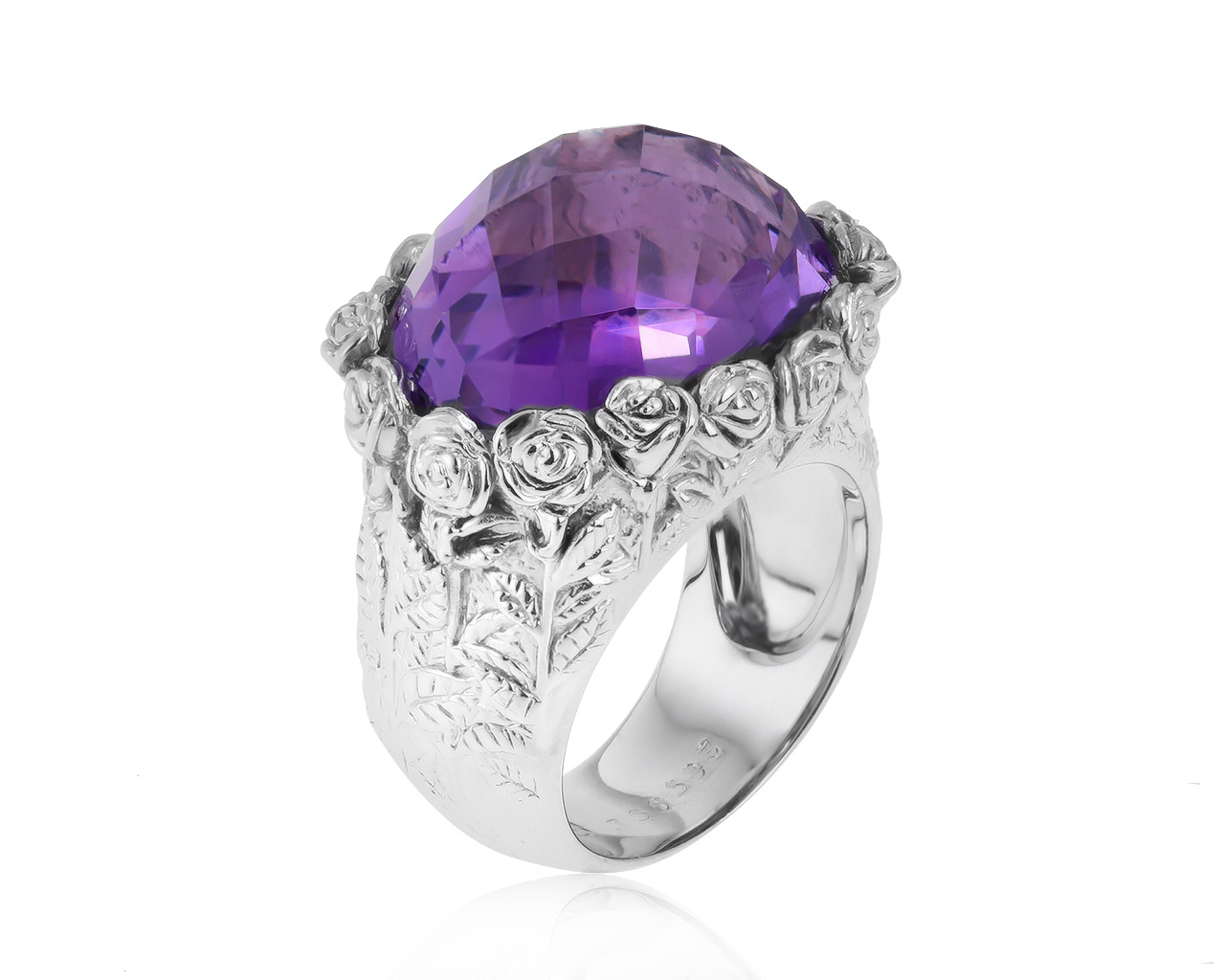 Оригинальное золотое кольцо с аметистом 22.63ct Carrera y Carrera Garden of Roses 140621/8