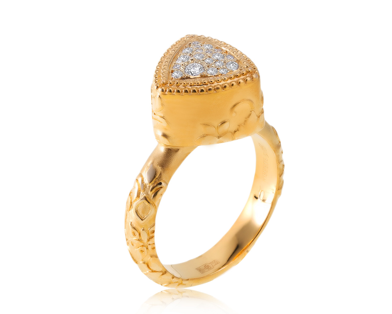 Оригинальное золотое кольцо с бриллиантами 0.23ct Carrera y Carrera Velázquez