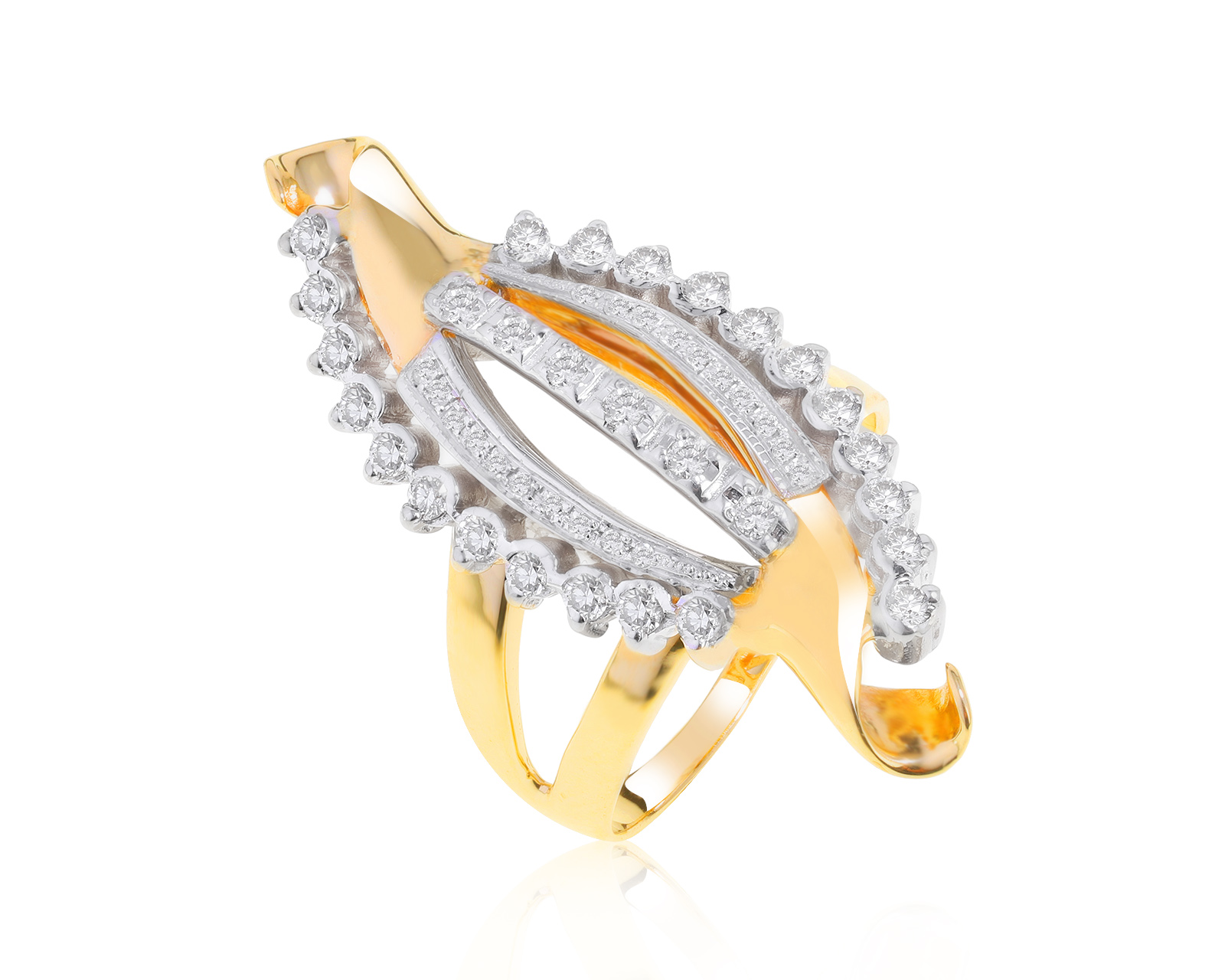 Изысканное золотое кольцо с бриллиантами 0.64ct 160322/14