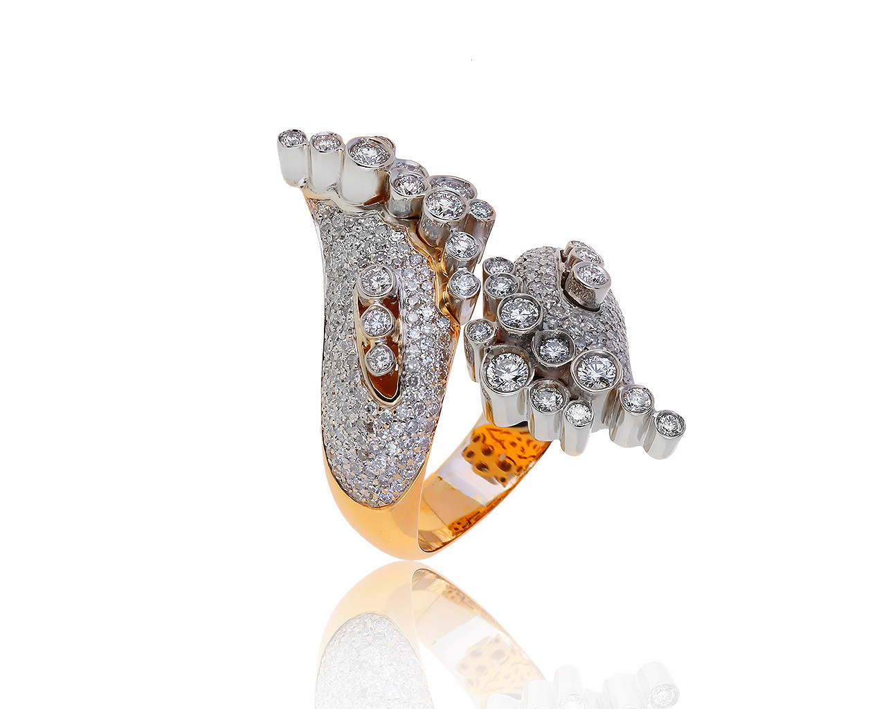 Шикарное золотое кольцо с бриллиантами 1.72ct 081119/15